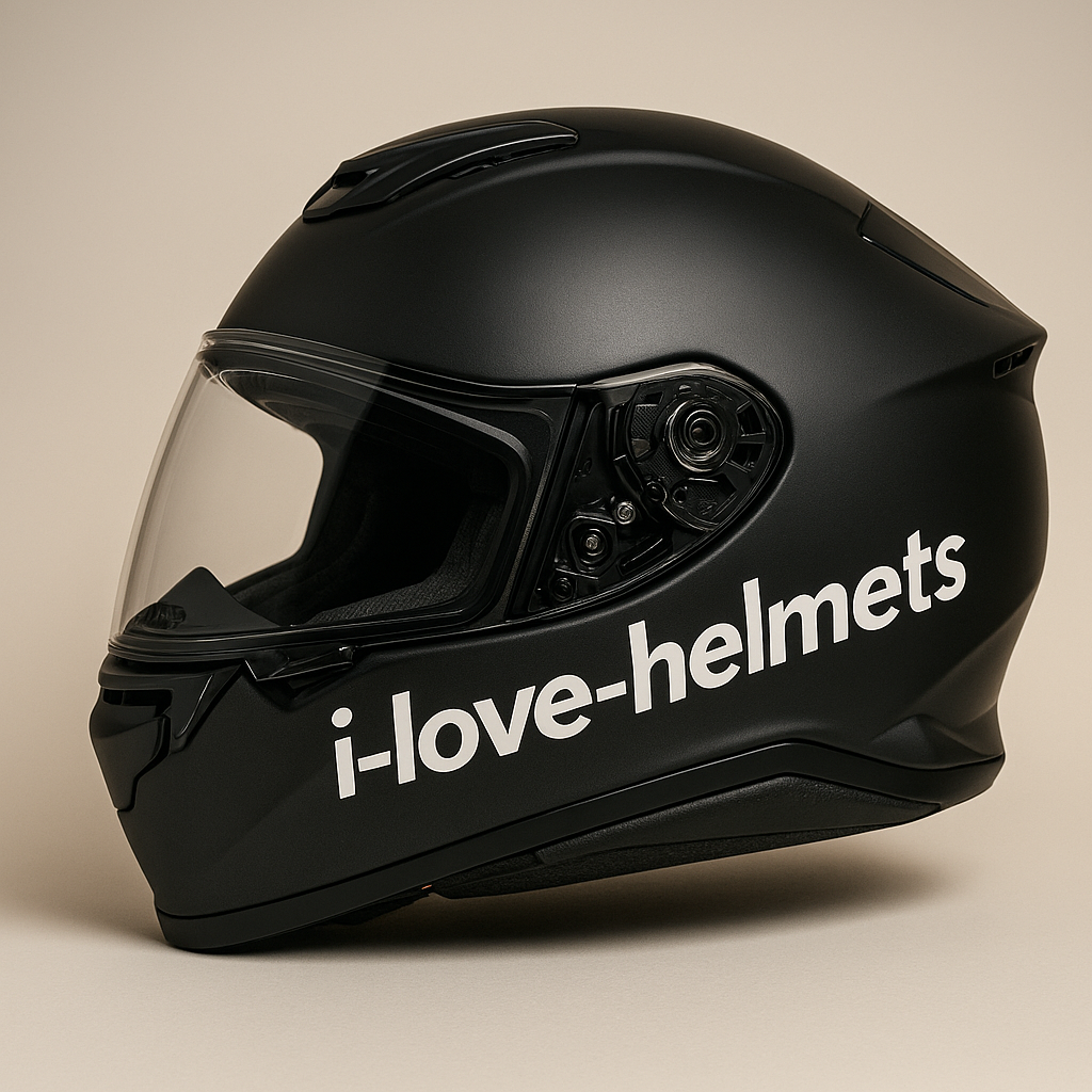 Black motorcycle helmet